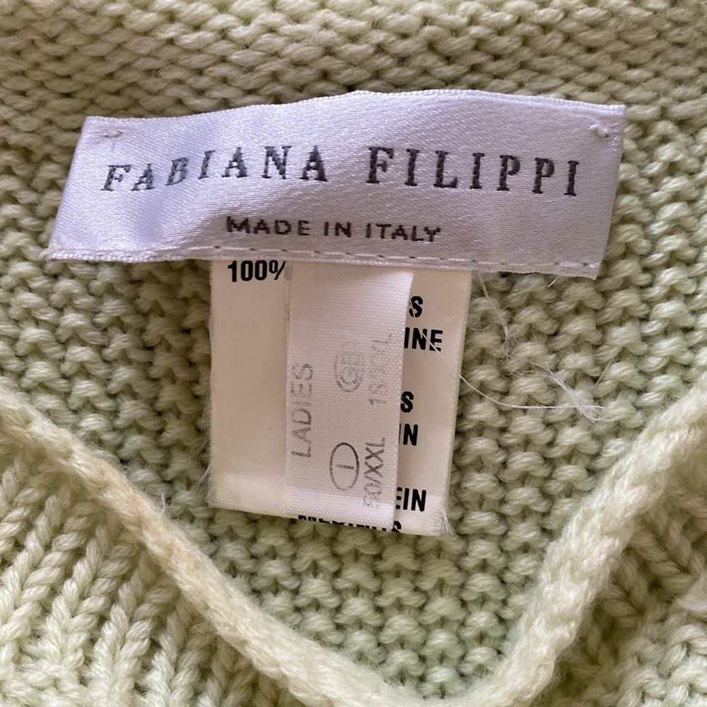 Fabiana Filippi green wool sweater L made in Italy - Picture 3 of 6